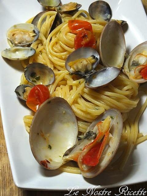Spaghetti con vongole veraci e fasolari