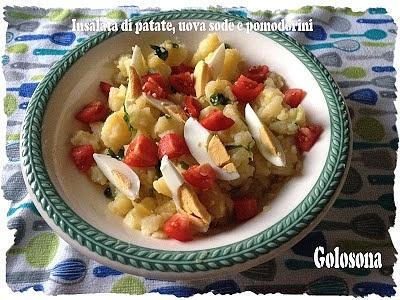 Insalata di patate, uova e pomodorini
