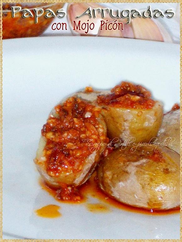 Patate rugose con salsa piccante e mojo picon