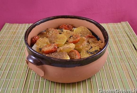 Tiella di patate, riso e cozze