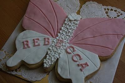 Biscotti farfalla decorati per Rebecca