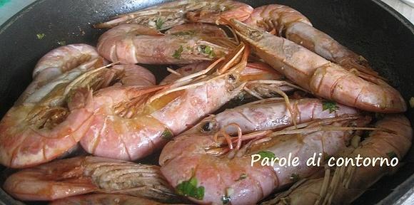 Gamberoni in guazzetto alla pescatora