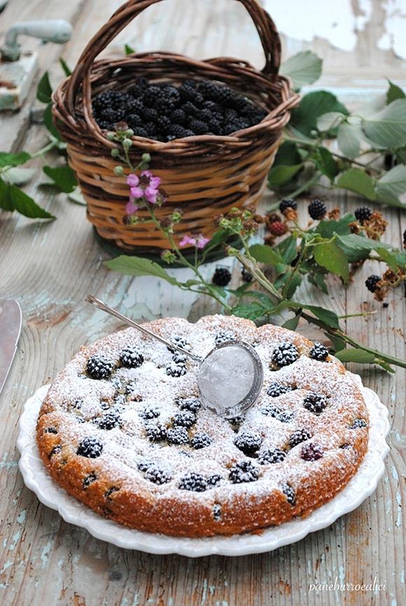 Tortina integrale di farro con more selvatiche