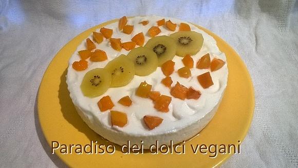 Torta fredda vegana allo yogurt e acquafaba