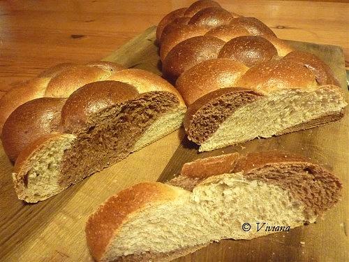 Treccia bicolore con impasto n°13 della Cuochina
