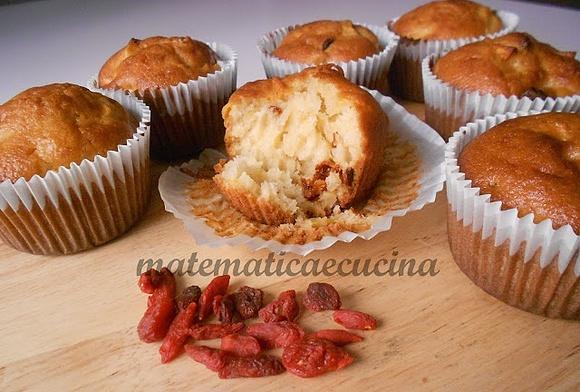 Muffin alle mele e bacche di goji