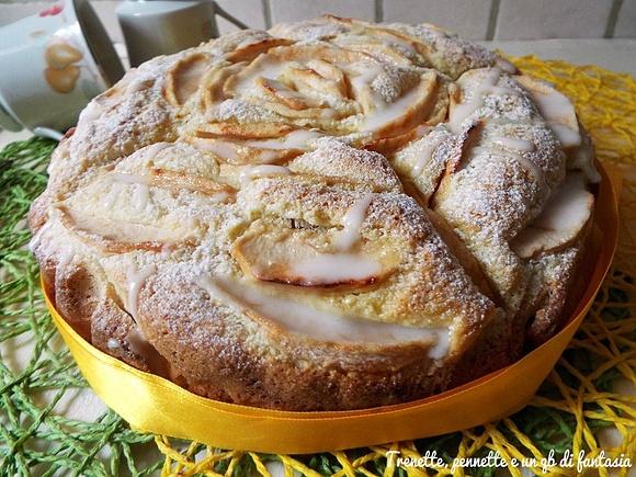 Torta cocco e mele semplice e deliziosa