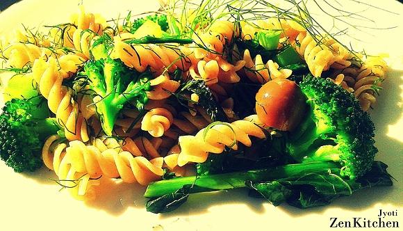 Fusilli timilia con broccoletti finocchietto limone