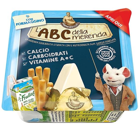 Ecco l'ABC merenda Parmareggio per bambini