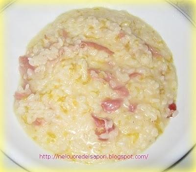 Risotto con zucca, speck e scamorza affumicata