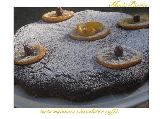 Torta con maionese caffè e cioccolato