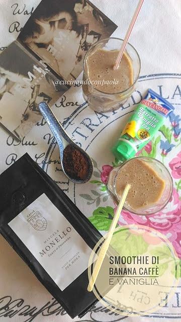Smoothie di banana caffè e vaniglia