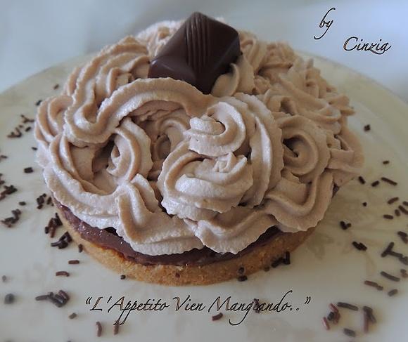 Cheesecake al fondente con mousse al mascarpone e Nutella