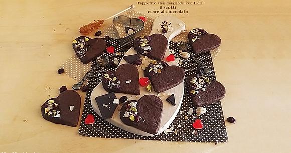 Biscotti cuore arancia e cioccolato