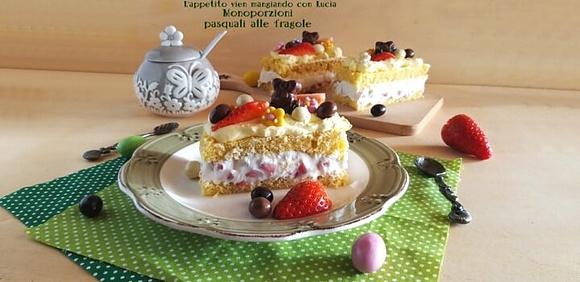 Monoporzioni pasquali alle fragole