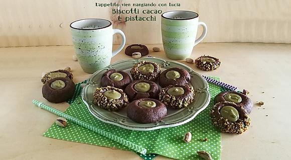Biscotti cacao e pistacchi