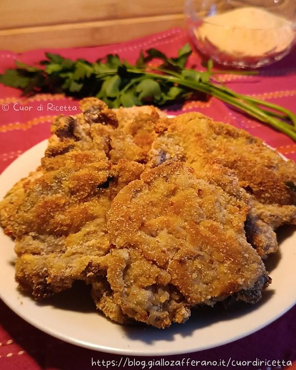 Cotolette di funghi pleurotus al forno croccanti e leggere