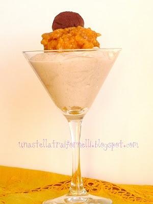 Mousse alle castagne con salsa di cachi