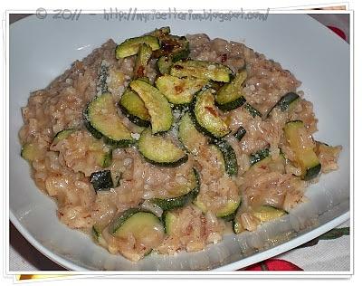 Risotto con zucchine e formaggini