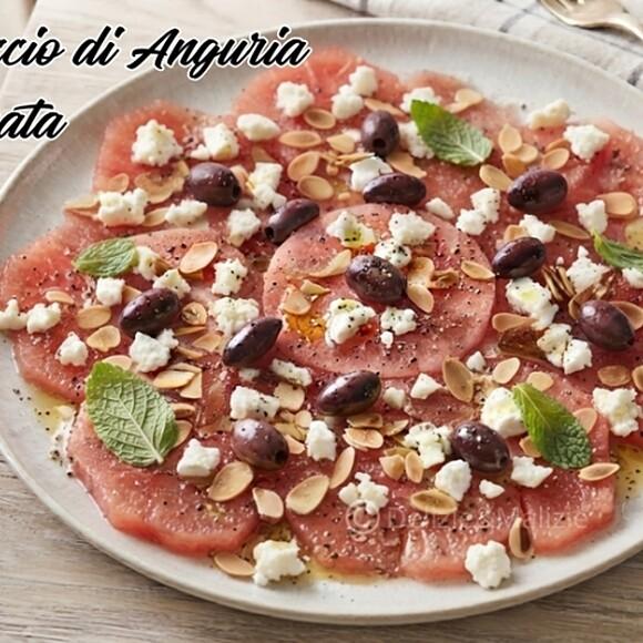 Carpaccio di anguria marinata
