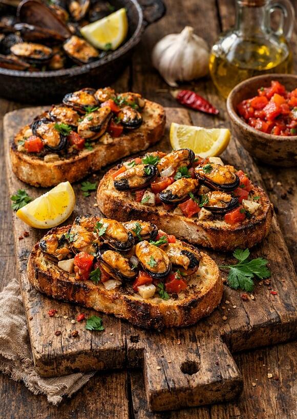 Crostoni alle cozze