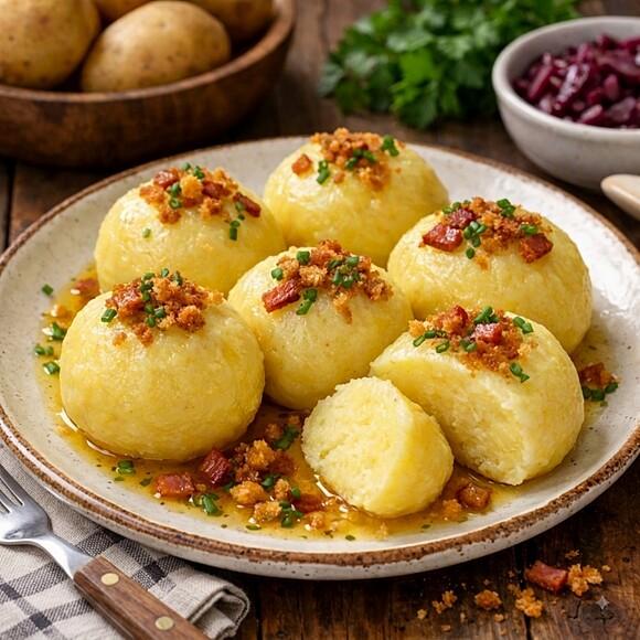 Gnocchi di patate tedeschi e austriaci: Kartoffelklöße o Kartoffelknödel
