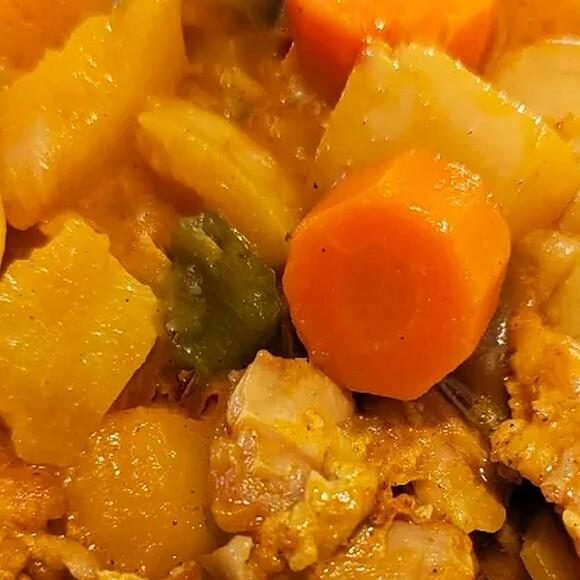 Curry con pollo e zucca