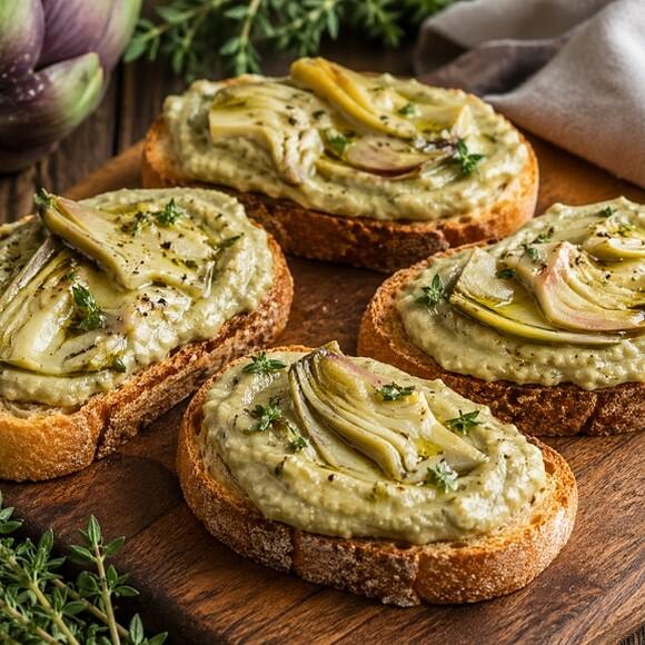 Crostoni alla crema di carciofi