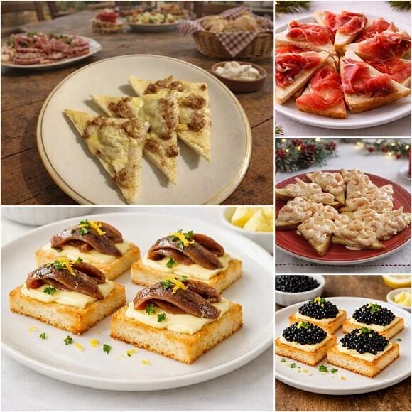 Canapè: antipasti veloci con pane, formaggi e salumi