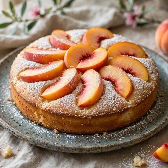 Torta alle pesche