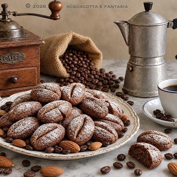 Ricciarelli al cioccolato e caffè