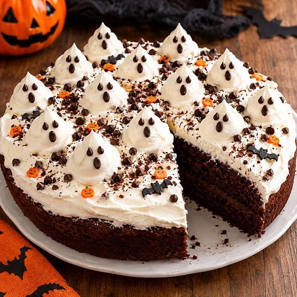 Torta fantasma al cioccolato: sembra paurosa, ma è irresistibilmente golosa!