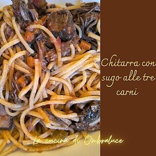 Chitarra con sugo alle tre carni