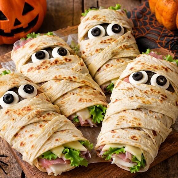 Piadina mummia di Halloween